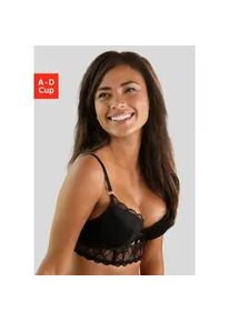 Push-up-BH Lascana "Alicia" Gr. 70, Cup B, schwarz Damen BHs in Bustier Form, sexy Dessous