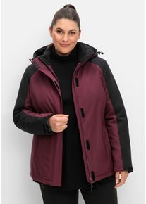 Große Größen Funktionsjacke mit Zwei-Wege-Reißverschluss Gr. 42 rot von sheego für Damen