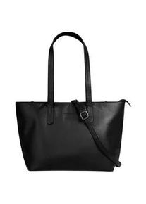 Shopper Bruno Banani Gr. B/H/T: 30cm x 25cm x 14cm onesize, schwarz Damen Taschen echt Leder