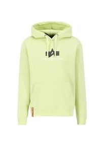 Hoodie Alpha Industries "Alpha Industries Men - Hoodies Basic Rubber" Gr. XL, grün (arctic lime) Herren Sweatshirts