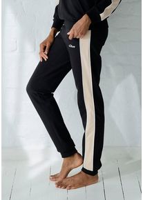 s.Oliver Sweathose schwarz Gr. 32/34 für Damen. Mit Kontrastbesatz. Bequem. Nachhaltig.