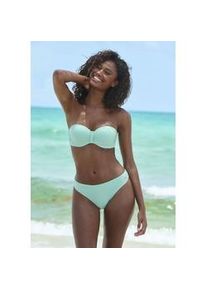 Bügel-Bandeau-Bikini s.Oliver "Cho" Gr. 36, Cup E, grün (mint) Damen Bikini-Sets Strukturware