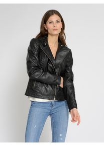 Maze Damen Lederjacke "42021225", schwarz, Gr. XS, Obermaterial: 100% Lammleder / Futter: 100% Viskose / Ärmelfutter: 100% Polyester, Jacken