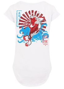 F4NT4STIC Damen T-Shirt "PLUS SIZE Japan Koi", weiß, casual, Gr. XXL, Obermaterial: 100% Baumwolle, Shirts, Print