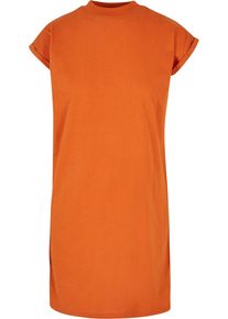 Urban Classics Damen Shirtkleid "Urban Classics Damen Ladies Turtle Extended Shoulder Dress", orange, klassisch, Gr. XS, unifarben, 100% Baumwolle,