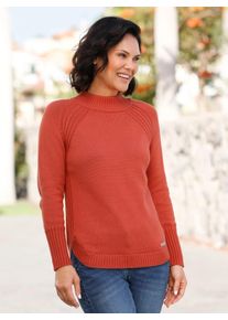 Casual Looks Damen Strickpullover "Pullover", orange, Gr. 38, unifarben, 50% Baumwolle, 50% Polyacryl, Pullover