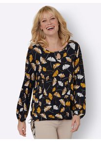 Damen Langarmshirt "Shirt", gelb, Gr. 38, gemustert, 95% Viskose, 5% Elasthan, Shirts