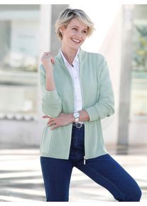 Classic Basics Damen Strickjacke, grün, Gr. 40, unifarben, 100% Polyacryl, Strickjacken