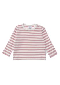 Liliput Jungen Langarmshirt, rosa, Gr. 98, gestreift, 95% Baumwolle, 5% Polyester, Shirts, mit praktischen Druckknöpfen