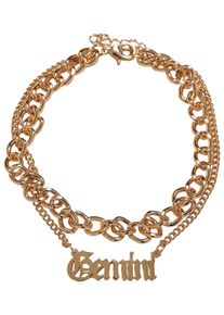 Urban Classics Damen Fußkette "Urban Classics Unisex Zodiac Golden Anklet", S/M, Edelstahl-Metall, gold, Edelstahl, Metall, Fußkettchen