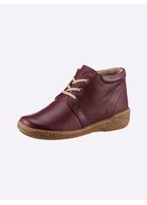 Casual Looks Damen Stiefelette, Gr. 42, rot, Glattleder, sportlich, Schuhe