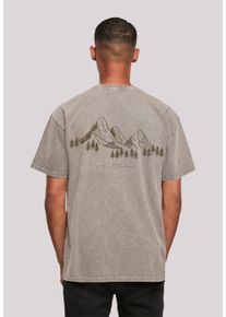 F4NT4STIC Herren T-Shirt "Mountain Berg", grau, casual, Gr. S, Obermaterial: 100% Baumwolle, Shirts, Print