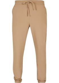 Urban Classics Herren Stoffhose "Urban Classics Herren Tapered Jogger Pants", beige, Gr. S, unifarben, 75% Polyester, 19% Viskose, 6% Elasthan, Hosen