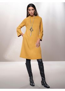 Heine Damen Jerseykleid "Jersey-Kleid", gelb, Gr. 42, unifarben, 70% Viskose, 25% Polyamid, 5% Elasthan, Kleider