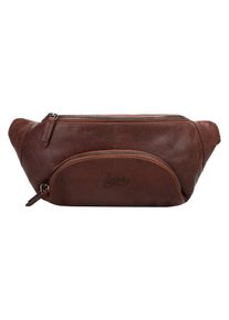 XZONE X-ZONE Damen Gürteltasche, braun, Leder, glänzend, beschichtet, Taschen, echt Leder
