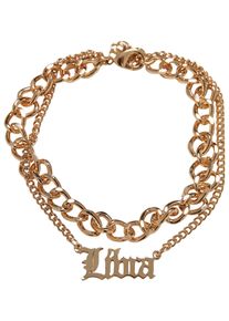Urban Classics Damen Fußkette "Urban Classics Unisex Zodiac Golden Anklet", S/M, Edelstahl-Metall, gold, Edelstahl, Metall, Fußkettchen