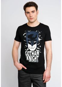 logoshirt Herren T-Shirt "DC - Batman - Gotham Knight", schwarz, casual, Gr. XL, bedruckt, 100% Baumwolle, Shirts, mit coolem Batman-Frontprint
