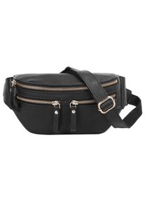 Betty Barclay Damen Gürteltasche, schwarz, Leder, Strukturmuster, Taschen, echt Leder