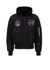 Herren Bomberjacke "Alpha Industries Men - Bomber Jackets MA-1 VF Hood Dark Side", schwarz, Gr. M, Alpha Industries, Obermaterial/Futter: 100% Nylon,