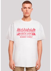 F4NT4STIC Herren T-Shirt "Stranger Things Flames Netflix TV Series", weiß, casual, Gr. 4XL, Obermaterial: 100% Baumwolle, Shirts, Premium Qualität