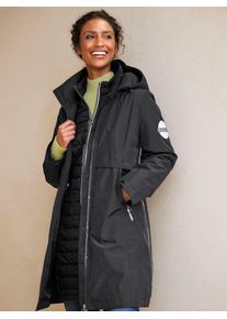 Heine Damen 3-in-1-Funktionsmantel, schwarz, Gr. 34, unifarben, unifarben mit Farbeinsatz, unifarben mit Farbeinsätzen, 100% Polyester,