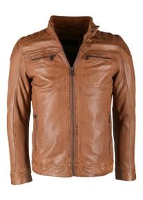 JCC Herren Lederjacke "40700", braun, Gr. 60, Oberstoff: 100% Lammnappa-Leder / Futter: 55% Baumwolle, 45% Polyester / Ärmelfutter: 100% Polyester /
