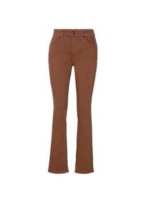 Stretch-Jeans MAC "Melanie" Gr. 44, Länge 32, braun (bison ppt) Damen Jeans Gerade geschnitten