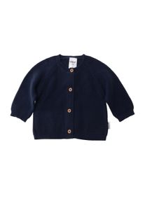 Liliput Herren Strickjacke, blau, Gr. 56, unifarben, 100% Baumwolle, Strickjacken, mit niedlicher Holzknopfleiste