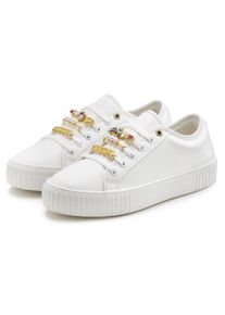 Lascana Damen Sneaker, Gr. 41, weiß, Obermaterial: 100% Lederimitat. Futter: 100% Textilmaterial. Decksohle: 100% Textilmaterial. Laufsohle: 100%