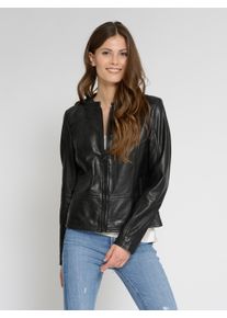 Mustang Damen Lederjacke "31022106", schwarz, Gr. L, Obermaterial: 100% Lammleder / Futter: 100% Baumwolle / Ärmelfutter: 100% Polyester /