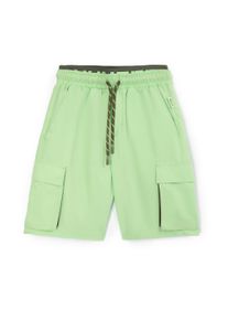 Gulliver Herren Badehose, grün, Gr. 158, unifarben, 100% Polyester, Badehosen, mit seitlichen Taschen