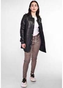 Maze Damen Langjacke "42020135", schwarz, Gr. XL, Obermaterial: 100% Leder, Lamm / Futter: 100% Polyester, Jacken