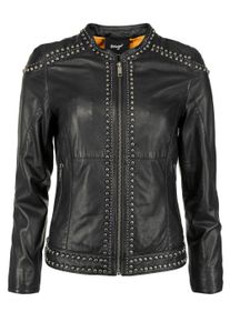Maze Damen Lederjacke "42020130", schwarz, Gr. S, Obermaterial: 100% Leder, Lamm / Wattierung: 100% Baumwolle / Ärmelfutter: 100% Polyester, Jacken