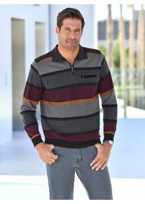 Herren Poloshirt "Langarm-Shirt", bunt, Gr. 44, gemustert, gestreift, 62% Baumwolle, 38% Polyester, Shirts
