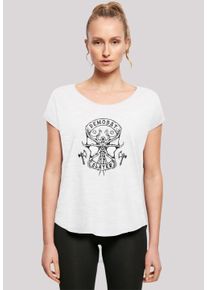 F4NT4STIC Damen T-Shirt "Stranger Things Demobat Slayer Netflix TV Series", weiß, casual, Gr. XXL, Obermaterial: 100% Baumwolle, Shirts, Premium