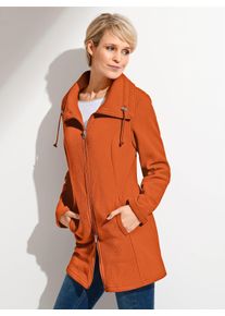 Classic Basics Damen Fleecejacke, orange, Gr. 44, unifarben, 100% Polyester, Jacken
