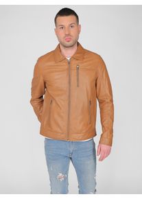JCC Herren Lederjacke "31024032", braun, Gr. XXL, Obermaterial: 100% Lammleder; Innenfutter: 100% Baumwolle; Ärmelfutter: 100% Polyester, Jacken
