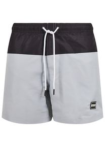 Urban Classics Herren Badeshorts "Urban Classics Herren Block Swim Shorts", grau, Gr. XXXL, 100% Polyamid, Badehosen