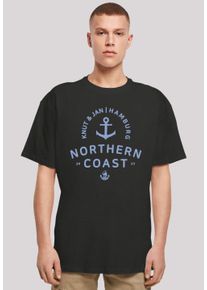 F4NT4STIC Herren T-Shirt "Nordsee Knut & Jan Hamburg", schwarz, casual, Gr. XXL, Obermaterial: 100% Baumwolle, Shirts, Print