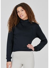 ENDURANCE ATHLECIA ATHLECIA Damen Strickpullover "Ayanda", schwarz, sportlich, Gr. 46, unifarben, 51% Polyester, 44% Modal, 5% Elasthan, Pullover, in atmungsaktiver