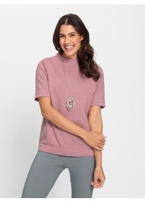 Inspirationen Damen Stehkragenpullover "Pullover", lila, Gr. 38, unifarben, 100% Baumwolle, Pullover