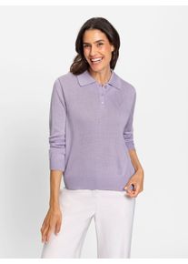 CLASSIC Damen Polokragenpullover "Polopullover", lila, Gr. 40, unifarben, 70% Polyacryl, 30% Schurwolle, Pullover