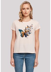 F4NT4STIC Damen T-Shirt "Schmetterling", pink, casual, Gr. S, Obermaterial: 100% Baumwolle, Shirts, Print