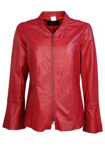 JCC Damen Bikerjacke "31019218", rot, Gr. 48, Oberstoff: 100% Lammleder / Futter: 100% Polyester, Jacken