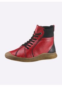 Gemini Damen Stiefelette, Gr. 42, rot, Glattleder, modisch, Schuhe