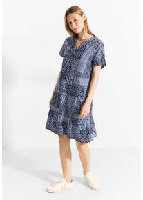 Cecil Damen Sommerkleid, blau, casual, Gr. XXL, bedruckt, Web, 100% Baumwolle, Kleider, aus 100% Baumwolle