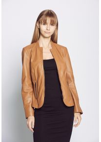 JCC Damen Lederjacke "Lida", braun, Gr. 48, Oberstoff: 100% Lammnappa-Leder / Futter. 100% Polyester, Jacken