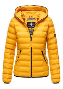 Navahoo Damen Steppjacke "Neevia", gelb, casual, Gr. XS, Obermaterial: 100% Nylon, Jacken, modische Damen Übergangsjacke mit Kapuze