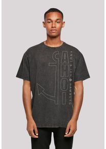 F4NT4STIC Herren T-Shirt "Ahoi Anker Outlines", schwarz, casual, Gr. M, Obermaterial: 100% Baumwolle, Shirts, Print