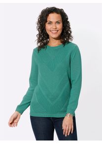 Casual Looks Damen Strickpullover "Pullover", grün, Gr. 40, unifarben, 50% Baumwolle, 50% Polyacryl, Pullover